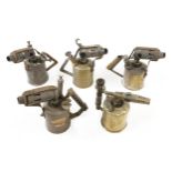 Five brass blow lamps G