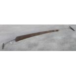 A 66" pitsaw with two elegant handles, one handle marked RRL and dated 1860 9' o/a G