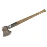 An unusual axe by ELWELL No 1A/4402 dated 1958 with triple edge, the protruding socket travels