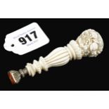 A very fine ivory desk seal, wonderful quality F