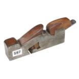 A 1 1/2" iron shoulder plane with shaped front infill G