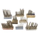 Eight sets of engineer's drill bits G