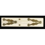 A 9 1/2" three section parallel ivory rule by ADIE Edinburgh G++