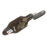 A 9" x 2" steel shouldering plane with brass lever G+