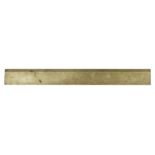 An early 13" brass scale rule by TROUGHTON London with bevelled edge, minor stains G+