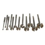 A set of 12 Forstner bits by RIDGWAY 3/8" to 2" G++