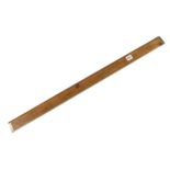 A 36" brass faced boxwood straight edge G-