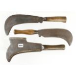 A double edge billhook and two single edge G