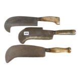 A double edge billhook and two single edge G