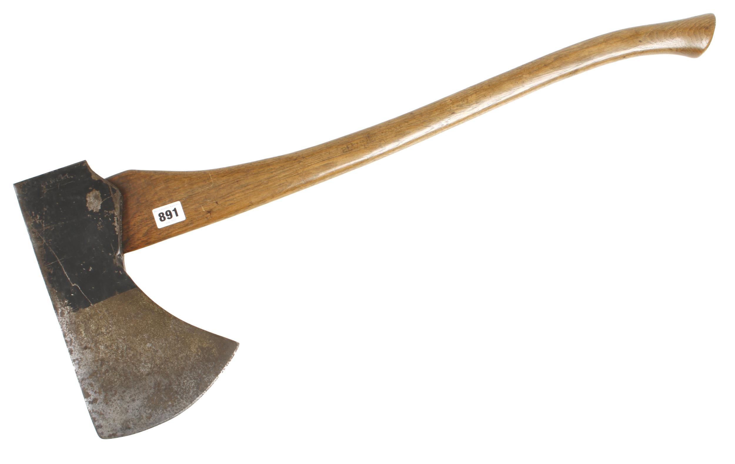 A little used 7lbs felling axe by ELWELL with 6" edge G++