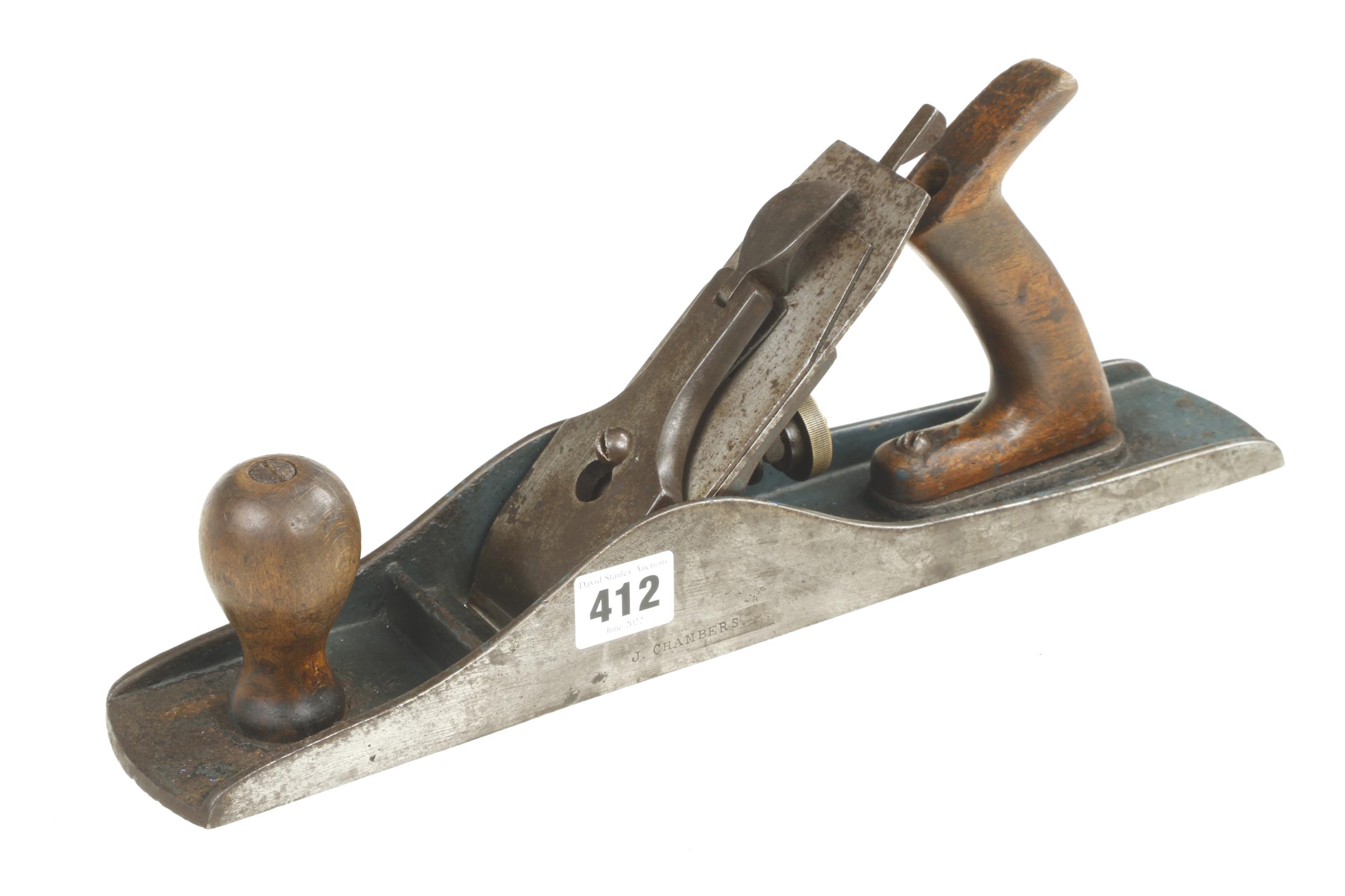 A unnamed iron fore plane with corrugated sole and Beekin iron G