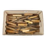 Quantity of old carving tools G-