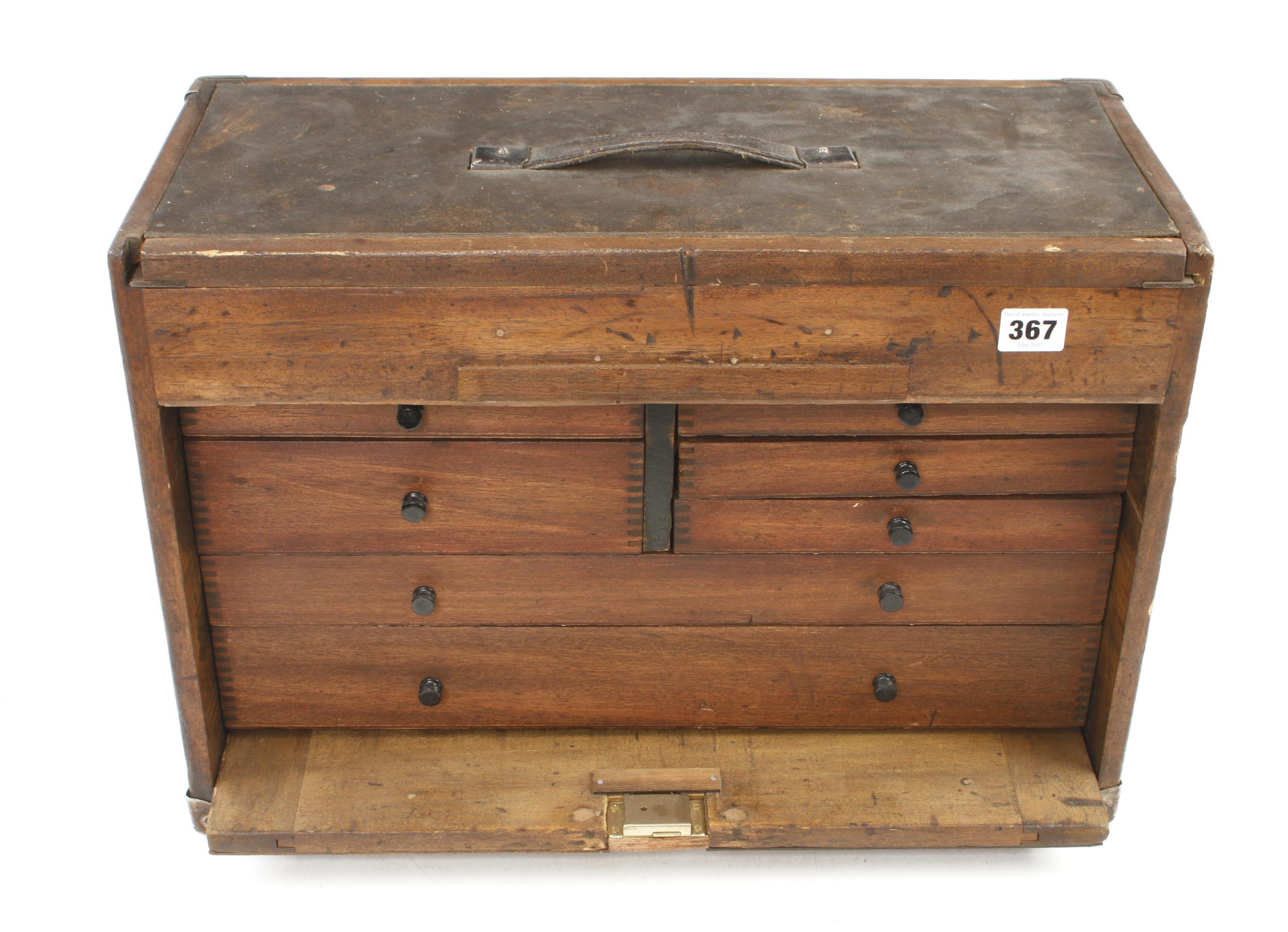 An engineer's 7 drawer tool chest with sliding top, some wear G