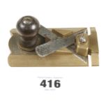 A brass L & R rebate plane G+