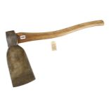 A very little used 14" shipwright's masting R/H side axe by I HARRISON with 6" edge G++