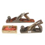 A MARPLES M40 plough in orig box and Nos M4 and M5 bench planes G