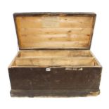 A pine tool chest 31" x 16" x 15" containing 8 jack planes G