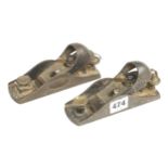 Two English STANLEY block planes Nos 9 1/4 and 9 1/2 G