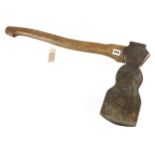 An unusual 14" shipwright's axe by SORBY with 6" edge G++