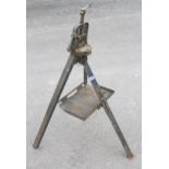 A plumber's pipe vice by WODEN on tripod stand G