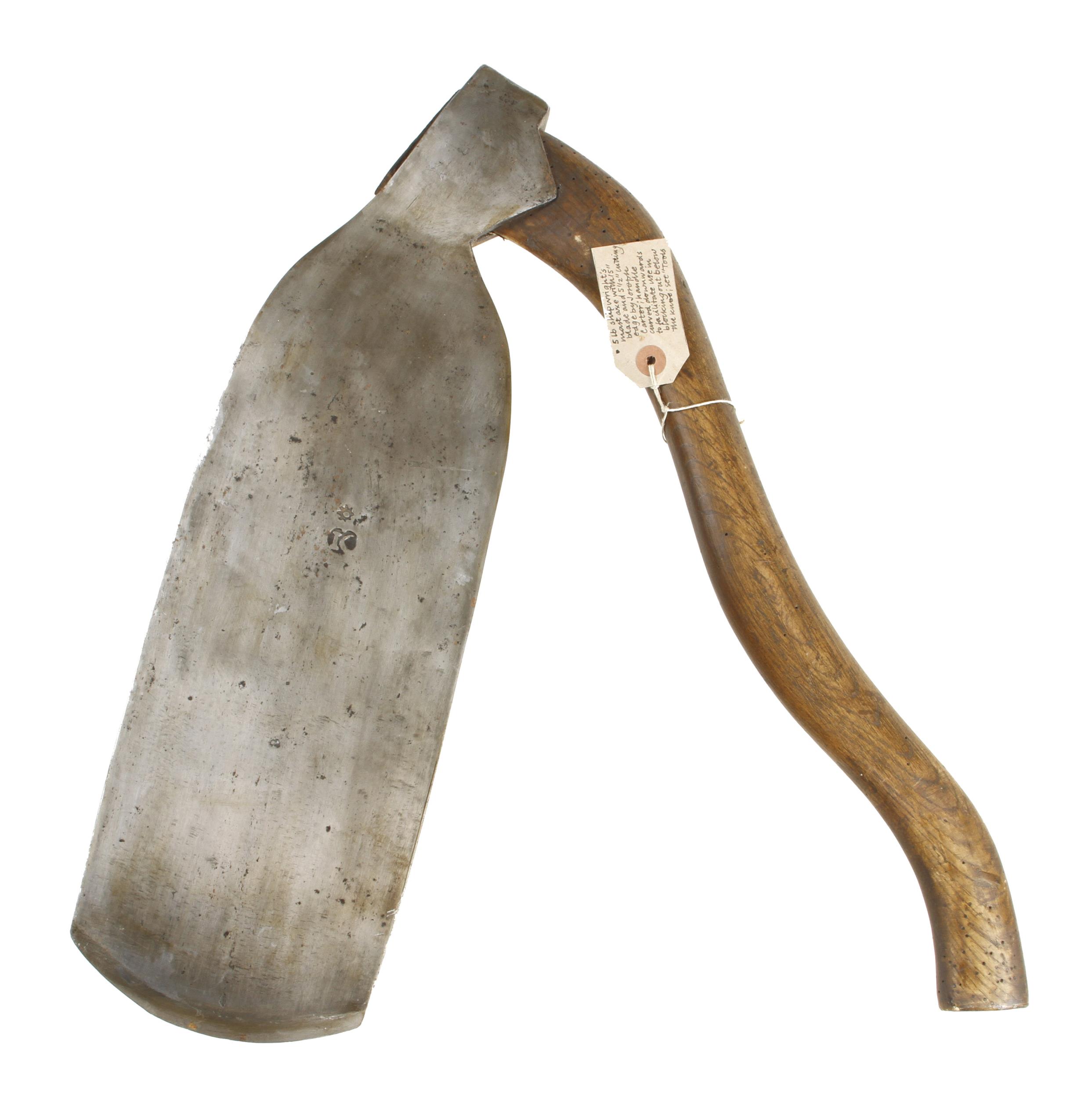 An unusual, little used, 18" shipwright's mast axe by JOSEPH CARTER with 5 1/2" edge G++ - Image 2 of 2