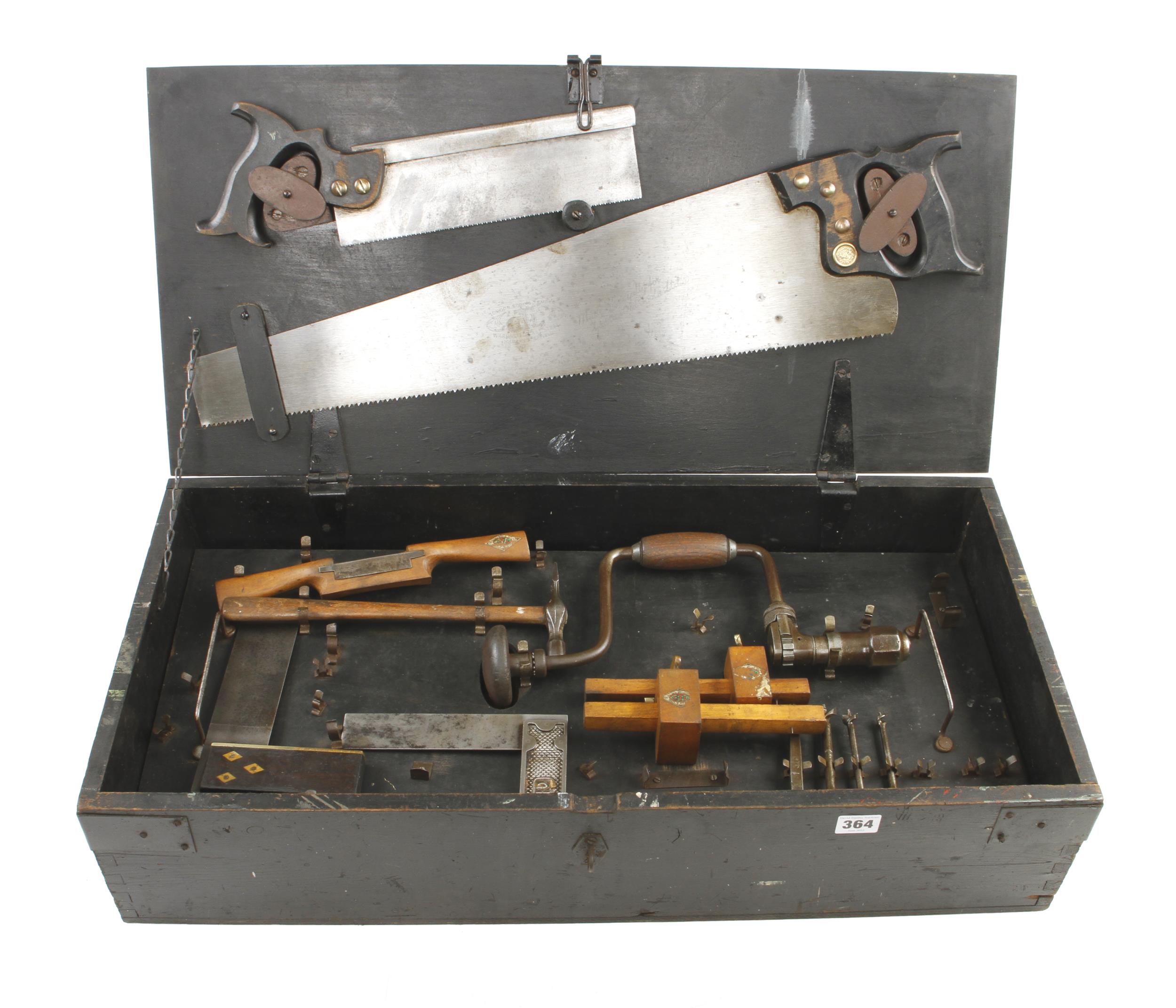 A GTL tool box with 20 mostly original tools G+