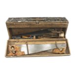 A joiner's carrying case 30" x 13" x 8" with some tools G
