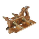 A rare and little used handled screwstem plough by GREENSLADE Bristol with brass stems, the rosewood