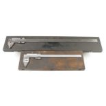 A 26" vernier caliper gauge by CHESTERMAN and another 15" by ETALON both in orig boxes G+