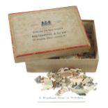 A very rare 214 piece English Jig-Saw Puzzle " A Woodland Hunt in Wiltshire" 15" x 10 1/2" by