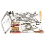 Quantity of engineer's tools incl. 3 sets of number and letter stamps G