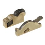 A 1" brass bullnose plane and a 5/8" brass rebate plane G