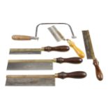 Five small d/t saws and a coping saw G