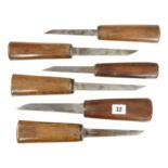 Six mortice chisels G