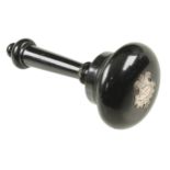 A 7" ebony presentation mallet, the Hallmarked silver shield with Jos E. Morrell Esq. Nov. 5th