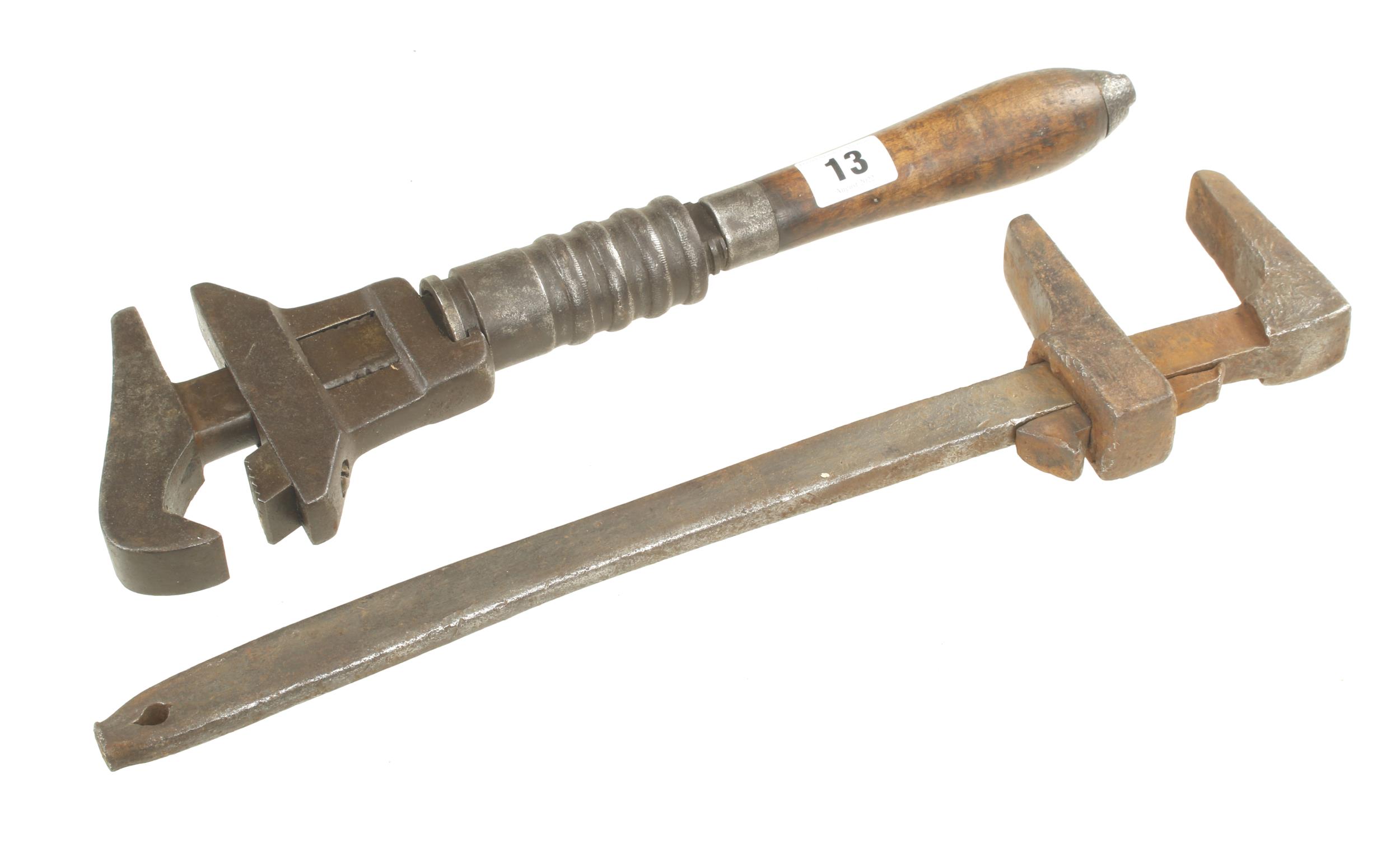 Two unusual adjustable wrenches G - Image 2 of 2