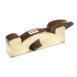 A 1 1/2" steel soled brass shoulder plane by SLATER with mahogany infill and wedge (low iron) G+