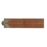 A 12" x 2 7/8" two fold boxwood sector with brass arch hinge with I.M., Cho, Sin, Rum, Lon, Tan,