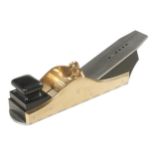 A fine, rare and little used adjustable brass mitre plane with d/t steel sole by GEOFF ENTWISTLE