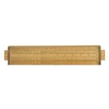 A very little used 12" boxwood "Vade Mecum" slide rule 2 1/4" wide Designed Expressly for the Timber