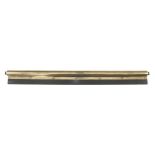 An unusual 18" ebony and brass rolling rule/straight edge by SCHLESINGER & Co Patent with Lion &