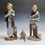 Two Chinese Shiwan pottery figures, early 20th century, heights 29 and 27cm.
