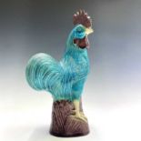 A Chinese porcelain model of cockerel, early-mid 20th century, height 31.5cm, width 18cm.Condition