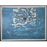 Joichi Hoshi (1911-1979) 'Blue Constellation', signed Japanese woodcut print, dated 1962, number '(