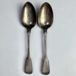 A pair of William IV fiddle thread pattern table spoons, maker MC, London 1834, weight 5.80toz