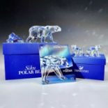 A Swarovski Crystal Siku Polar Bear, with ice boulder inscribed and dated 2011, with box and