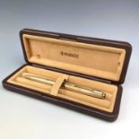 A Parker Golden Falcon gold plated ball point pen within original box.
