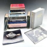 A collection of books concerning silver, the history of, English and antique silver amongst the area