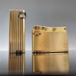 A 1940's gold plated lighter by Benlow Golmet, with inscription dated 1947; together with an