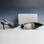 A pair of Jimmy Choo Black Kid Nero kitten heel shoes, size 40.